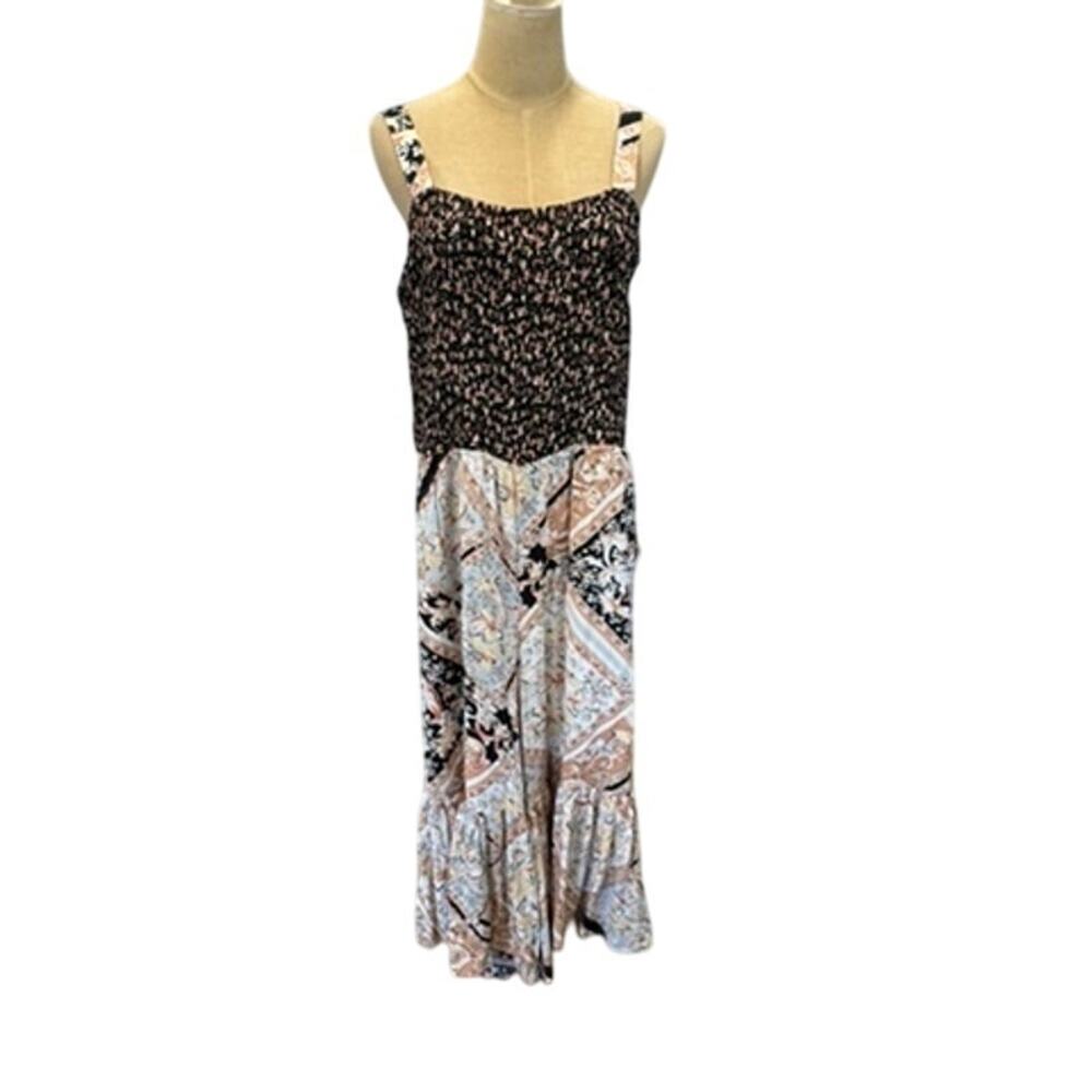 "KATE & MALLORY" 1 Pc. Jumpsuit SZ 1X Floral‎ Boho Summer Cottage Core Babydoll